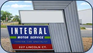 Integral Motors Sign