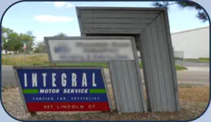 Integral Motors Sign